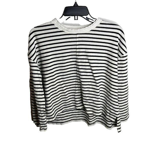 Madewell Womens $52 Long Sleeve Rugby Tee Navy Stripe Size XXS NP832 - Picture 1 of 4
